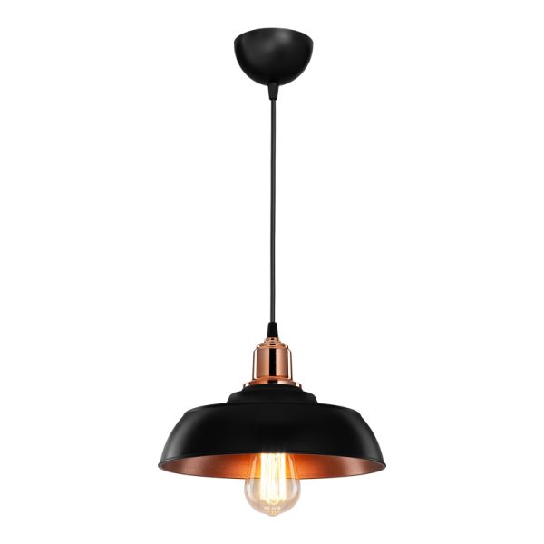 147 000206 2 Artisan pakoworld single-light ceiling lamp E27 in black-bronze shade Φ25.5x17cmLighting > Ceiling