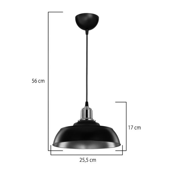 147 000206 3 Artisan pakoworld single-light ceiling lamp E27 in black-bronze shade Φ25.5x17cmLighting > Ceiling