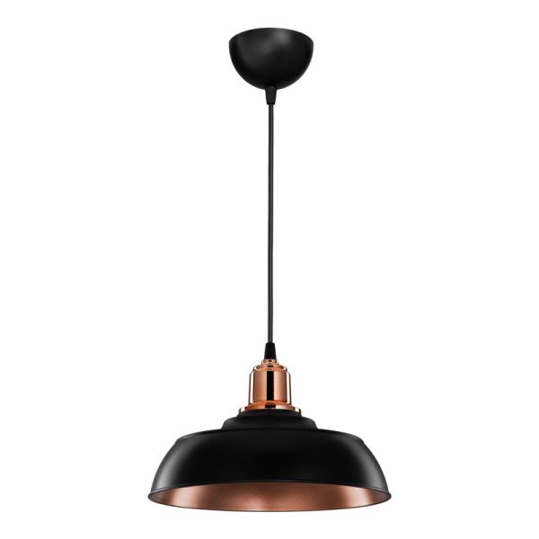 147 000206 Artisan pakoworld single-light ceiling lamp E27 in black-bronze shade Φ25.5x17cmLighting > Ceiling