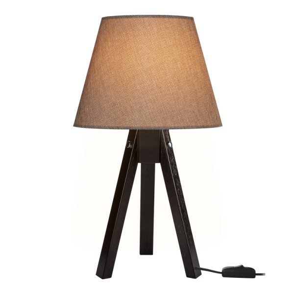 147 000210 2 Adeck pakoworld E27 table lamp in brown-beige shade Φ25x45cmLighting > Table
