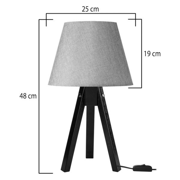147 000210 3 Adeck pakoworld E27 table lamp in brown-beige shade Φ25x45cmLighting > Table