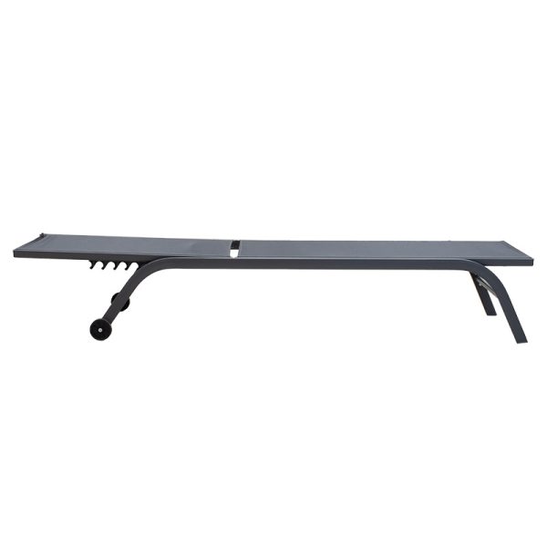 152 000009 2 Sunbed Jaipur pakoworld aluminium anthracite-textilene dark greyOutdoor furniture > Sunbeds