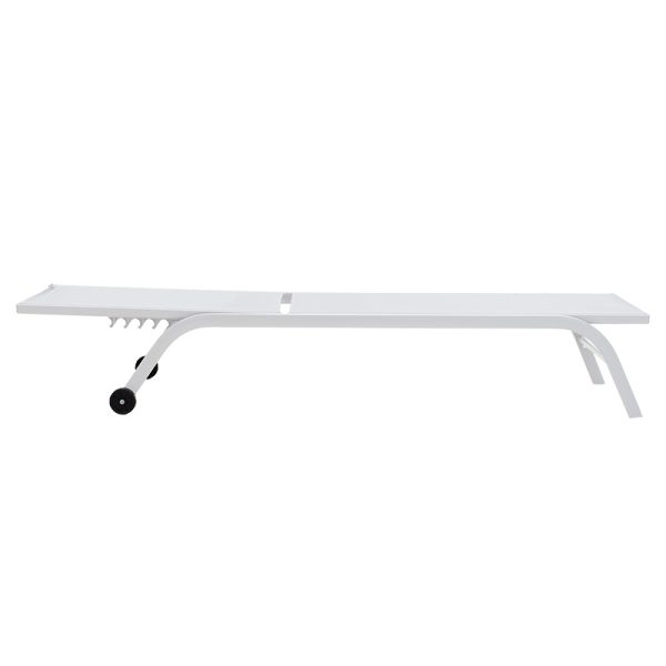 152 000010 2 Sunbed Jaipur pakoworld aluminium white-white textileneOutdoor furniture > Sunbeds