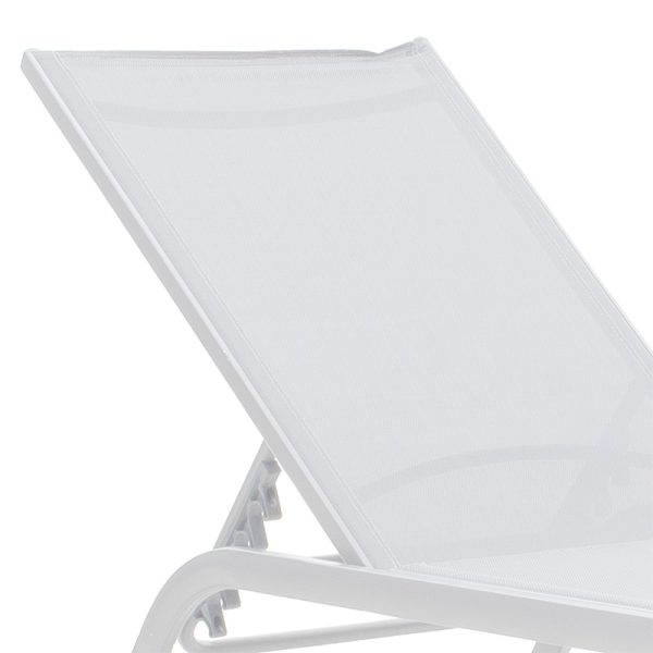 152 000010 3 Sunbed Jaipur pakoworld aluminium white-white textileneOutdoor furniture > Sunbeds