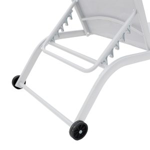 152 000010 4 Sunbed Jaipur pakoworld aluminium white-white textileneOutdoor furniture > Sunbeds