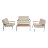 152 000059 Dinning set Sussie-Vergo pakoworld set of 3 black metal-aluminum D60x70cmOutdoor furniture > Garden food table