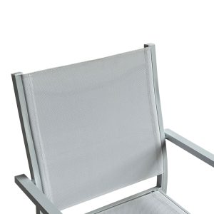 152 000097 2 Zacreta pakoworld aluminum-textilene armchair in white color 61x56.5x87.5cmOutdoor furniture > Garden armchairs