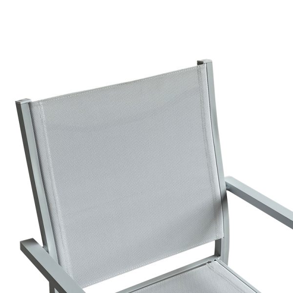 152 000097 2 Zacreta pakoworld aluminum-textilene armchair in white color 61x56.5x87.5cmOutdoor furniture > Garden armchairs