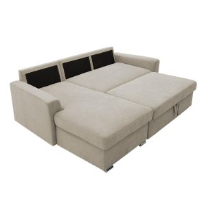 165 000012 2 Corner sofa-bed right corner Belle pakoworld beige 236x164x88cmIndoor furniture > Cornered sofas