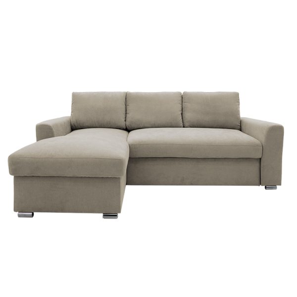 165 000012 3 Corner sofa-bed right corner Belle pakoworld beige 236x164x88cmIndoor furniture > Cornered sofas