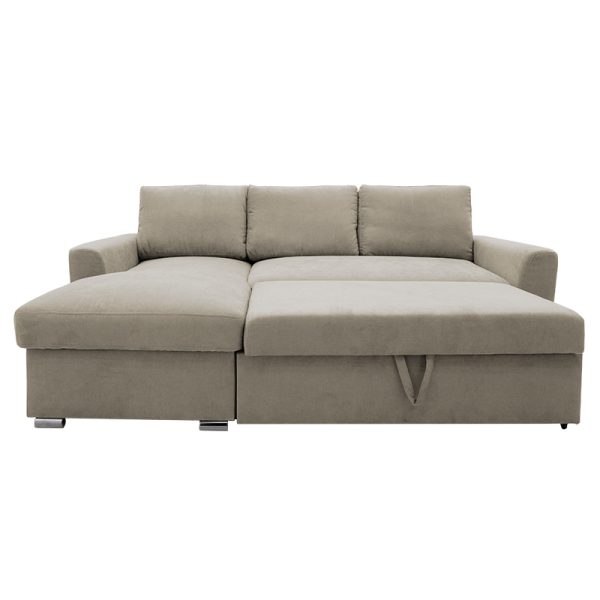 165 000012 4 Corner sofa-bed right corner Belle pakoworld beige 236x164x88cmIndoor furniture > Cornered sofas