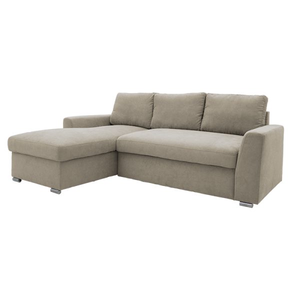165 000012 Corner sofa-bed right corner Belle pakoworld beige 236x164x88cmIndoor furniture > Cornered sofas