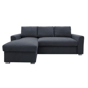165 000013 3 Corner-sofa bed right corner Belle pakoworld fabric anthracite236x164x88cmIndoor furniture > Cornered sofas