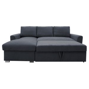 165 000013 4 Corner-sofa bed right corner Belle pakoworld fabric anthracite236x164x88cmIndoor furniture > Cornered sofas