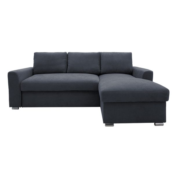 165 000014 3 Corner sofa-bed left corner Belle pakoworld fabric anthracite 236x164x88cmIndoor furniture > Cornered sofas