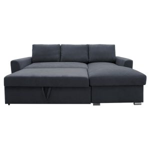 165 000014 4 Corner sofa-bed left corner Belle pakoworld fabric anthracite 236x164x88cmIndoor furniture > Cornered sofas