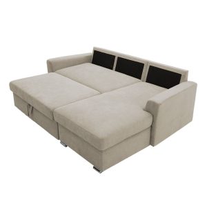 165 000016 2 Corner sofa-bed left corner Belle pakoworld beige 236x164x88cmIndoor furniture > Cornered sofas