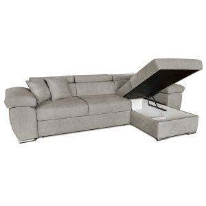 166 000007 3 Corner sofa-bed reversible Comy pakoworld beige-brown 286x160x75-90cmIndoor furniture > Cornered sofas
