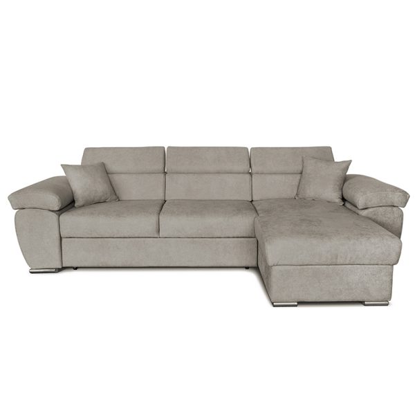166 000007 4 Corner sofa-bed reversible Comy pakoworld beige-brown 286x160x75-90cmIndoor furniture > Cornered sofas