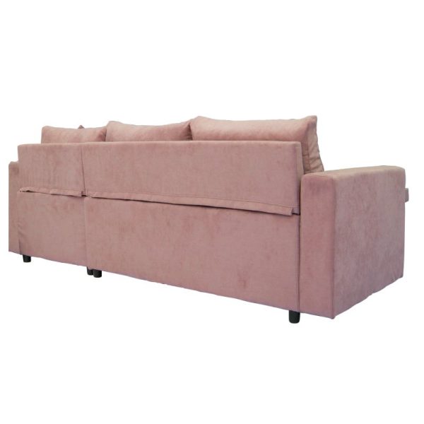 166 000019 4 Corner sofa-bed reversible Lilian pakoworld fabric rotten apple 225x148x81cmIndoor furniture > Cornered sofas