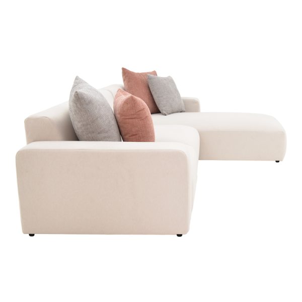 166 000027 2 Corner reversible sofa Manimy pakoworld cream color fabric 285x186x95cmIndoor furniture > Cornered sofas