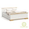 173 000023 Double Bed Romilly pakoworld color black gloss-walnut 160x200cmIndoor furniture > Beds