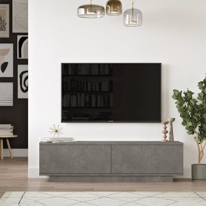 176 000013 3 Zoeva pakoworld TV cabinet color gray cemento 140x35,5x38cmIndoor furniture > TV stands