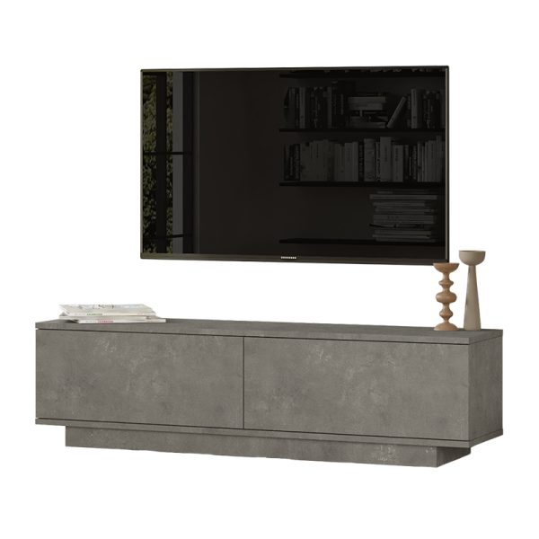 176 000013 Zoeva pakoworld TV cabinet color gray cemento 140x35,5x38cmIndoor furniture > TV stands