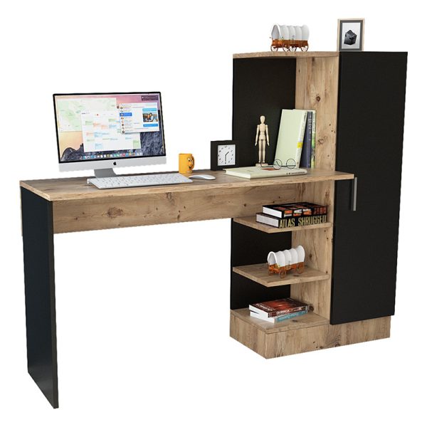 176 000019 Kary pakoworld desk with shelf color black-oak 152,5x40x120cmOffice furniture > Working desk