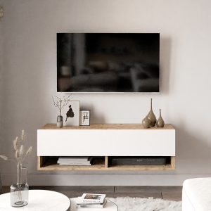 176 000031 3 Roscoe pakoworld white-oak wall-mounted TV unit 100x31.5x29.5cmIndoor furniture > TV stands