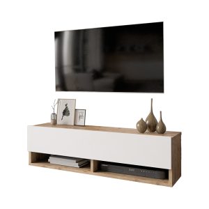 176 000031 Roscoe pakoworld white-oak wall-mounted TV unit 100x31.5x29.5cmIndoor furniture > TV stands