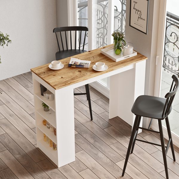176 000052 3 Table Bar Riff pakoworld white-sonoma120x51.5x101.5cmIndoor furniture > Dining Tables