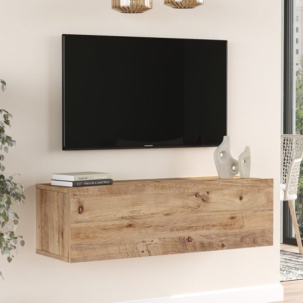 176 000066 2 Serit pakoworld wall TV unit sonoma color 100x31.6x29.6cmIndoor furniture > TV stands