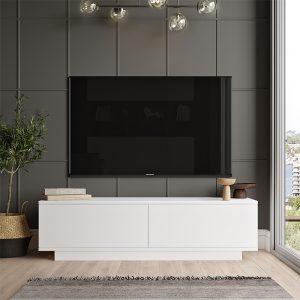 176 000071 3 TV cabinet Zoeva pakoworld white140x.35x38.2cmIndoor furniture > TV stands