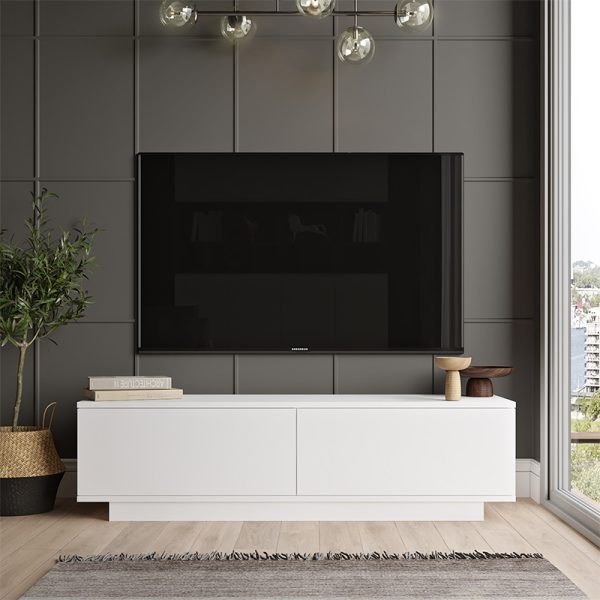 176 000071 3 TV cabinet Zoeva pakoworld white140x.35x38.2cmIndoor furniture > TV stands