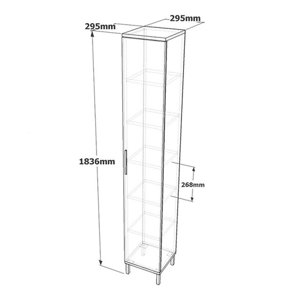 176 000094 4 Cabinet-column Aurelius pakoworld anthracite-mocha 29.5x29.5x183.6cmIndoor furniture > Home organization > Bathroom > Cabinets
