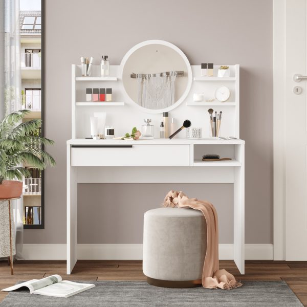 176 000193 2 Manista pakoworld bedroom toilet in white 100x44.4x119.5cmIndoor furniture > Drawers-consoles