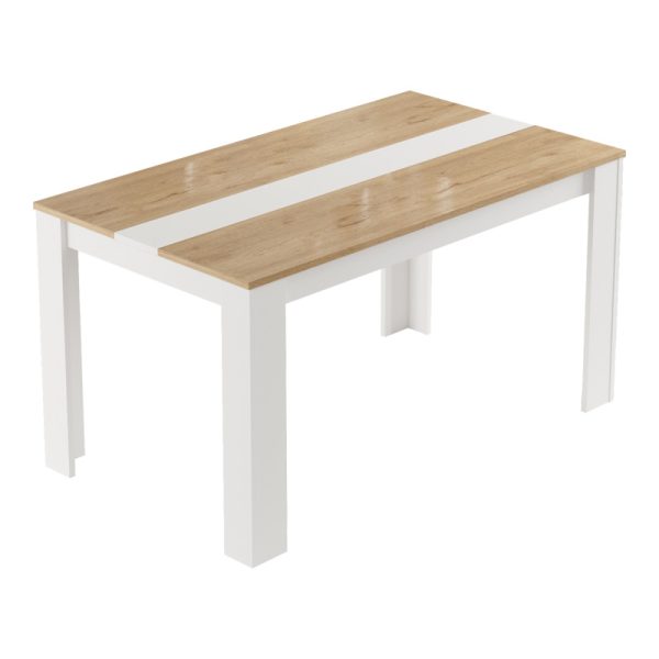 176 000194 Sepen pakoworld table in natural-white shade 140x80x74cmIndoor furniture > Dining Tables