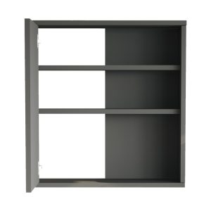 176 000195 3 Bagno bathroom cabinet with mirror pakoworld in anthracite shade 60x14.5x63.6cmIndoor furniture > Home organization > Bathroom > Mirrors