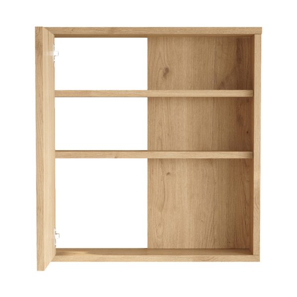 176 000196 2 Bagno bathroom cabinet with mirror pakoworld in natural shade 60x14.5x63.6cmIndoor furniture > Home organization > Bathroom > Mirrors