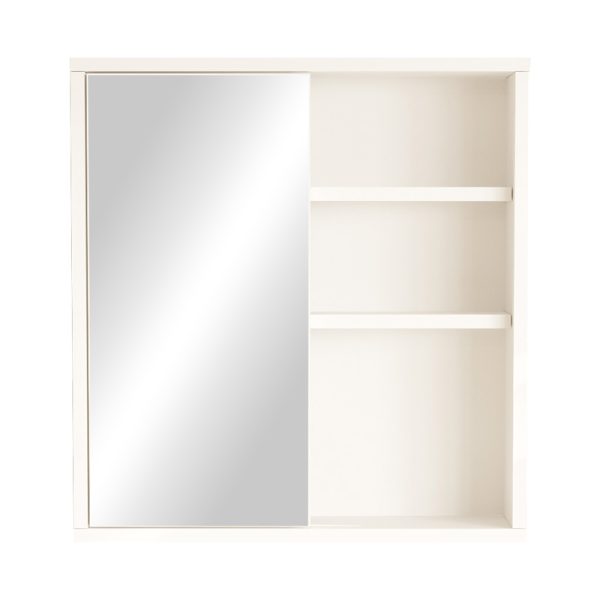 176 000197 2 Bagno bathroom cabinet with mirror pakoworld in white shade 60x14.5x63.6cmIndoor furniture > Home organization > Bathroom