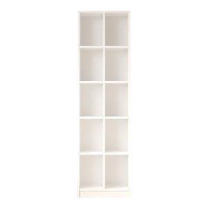 176 000199 3 Oteca 10-seat bookcase pakoworld in white shade 51.1x25.4x180cmIndoor furniture > Bookshelves