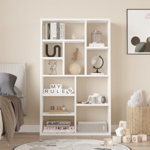 176 000202 2 Bookcase Boteca 10-seater pakoworld in white shade 75x22x123.6cmIndoor furniture > Bookshelves