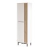 176 000206 Linea I pakoworld side table in cream finish with black metal legs 20x35x10cmIndoor furniture > Tables auxiliary