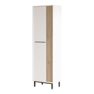 176 000206 Shoe rack Scarpiera 9-seater pakoworld in natural-white shade 57.2x35.5x185.65cmIndoor furniture > Shoe storage cabinet & cupboards