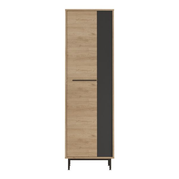 176 000207 3 Shoe rack Scarpiera 9-seater pakoworld in natural-anthracite shade 57.2x35.5x185.60cmIndoor furniture > Shoe storage cabinet & cupboards