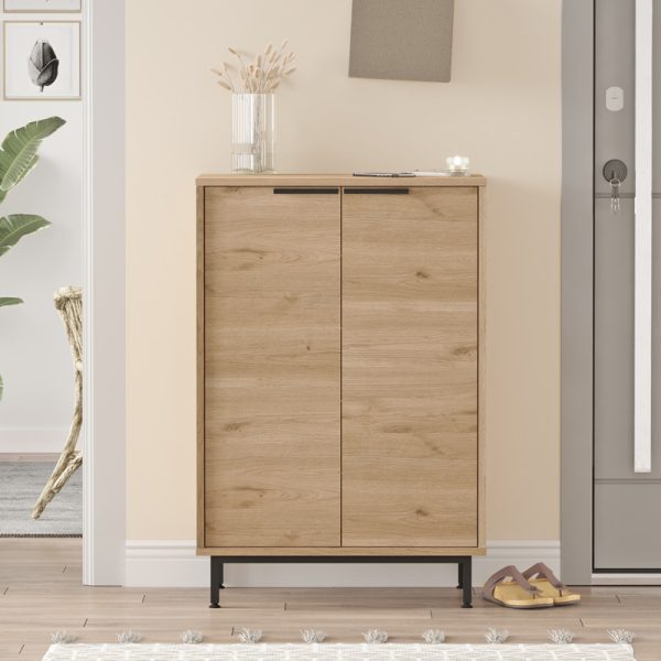 176 000209 2 Shoe rack Kinga 5 shelves pakoworld in natural 72x35.5x105.6cmIndoor furniture > Shoe storage cabinet & cupboards