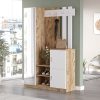 176 000219 Linea pakoworld side table in sonoma with black metal legs D35.5x5cmIndoor furniture > Tables auxiliary