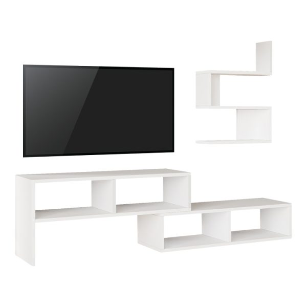 176 000221 Kakomo pakoworld living room set in white shade 170x29.5x43cmIndoor furniture > Living room sets