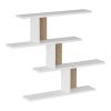 176 000231 Pomar pakoworld wall shelf in natural-anthracite shade 47.2x14.5x92.5cmIndoor furniture > Wall shelves